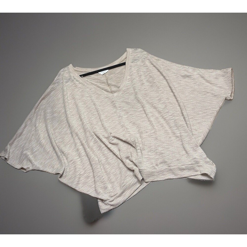 Korye Oversized 3x Batwing Dolman Sleeve Poncho top Heathered Knit Casual V